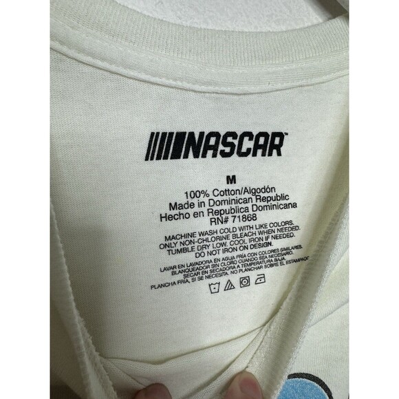NASCAR Sz M Ivory #53 Racing T-Shirt Daytona 500 Short Sleeve Cotton Flaw - Picture 7 of 9